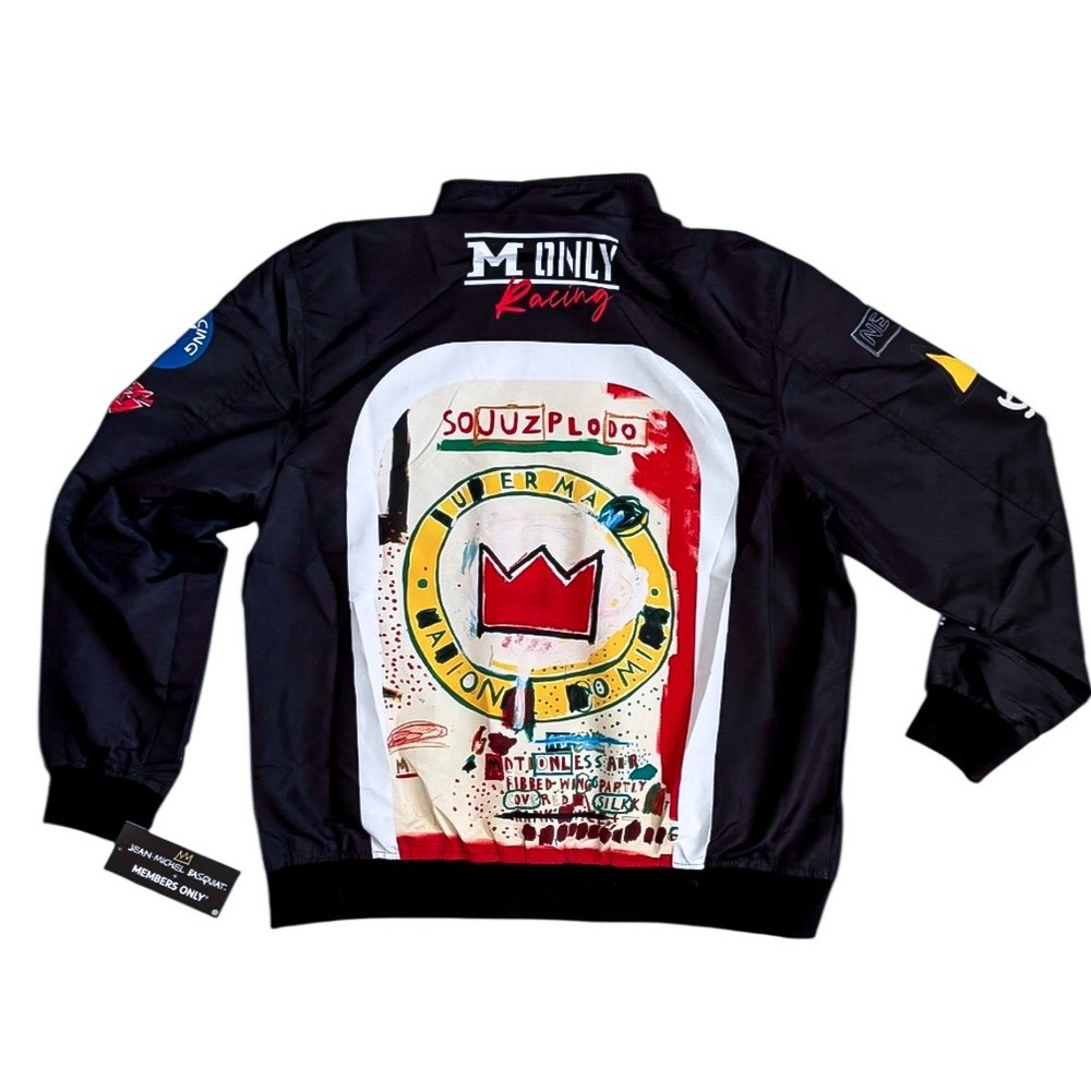 Members Only Jean-Michel Basquiat Racing Windbreaker Jacket - Picture 2 of 12
